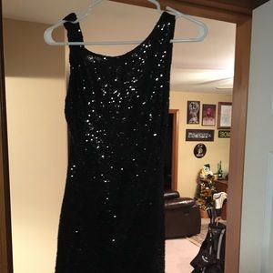 Small black sequence cocktail dress